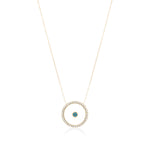 Blue Topaz December Birthstone Necklace in Yellow Gold