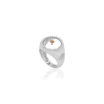 Citrine November Birthstone Ring in White Gold