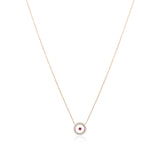 Ruby July Birthstone Necklace in Yellow Gold